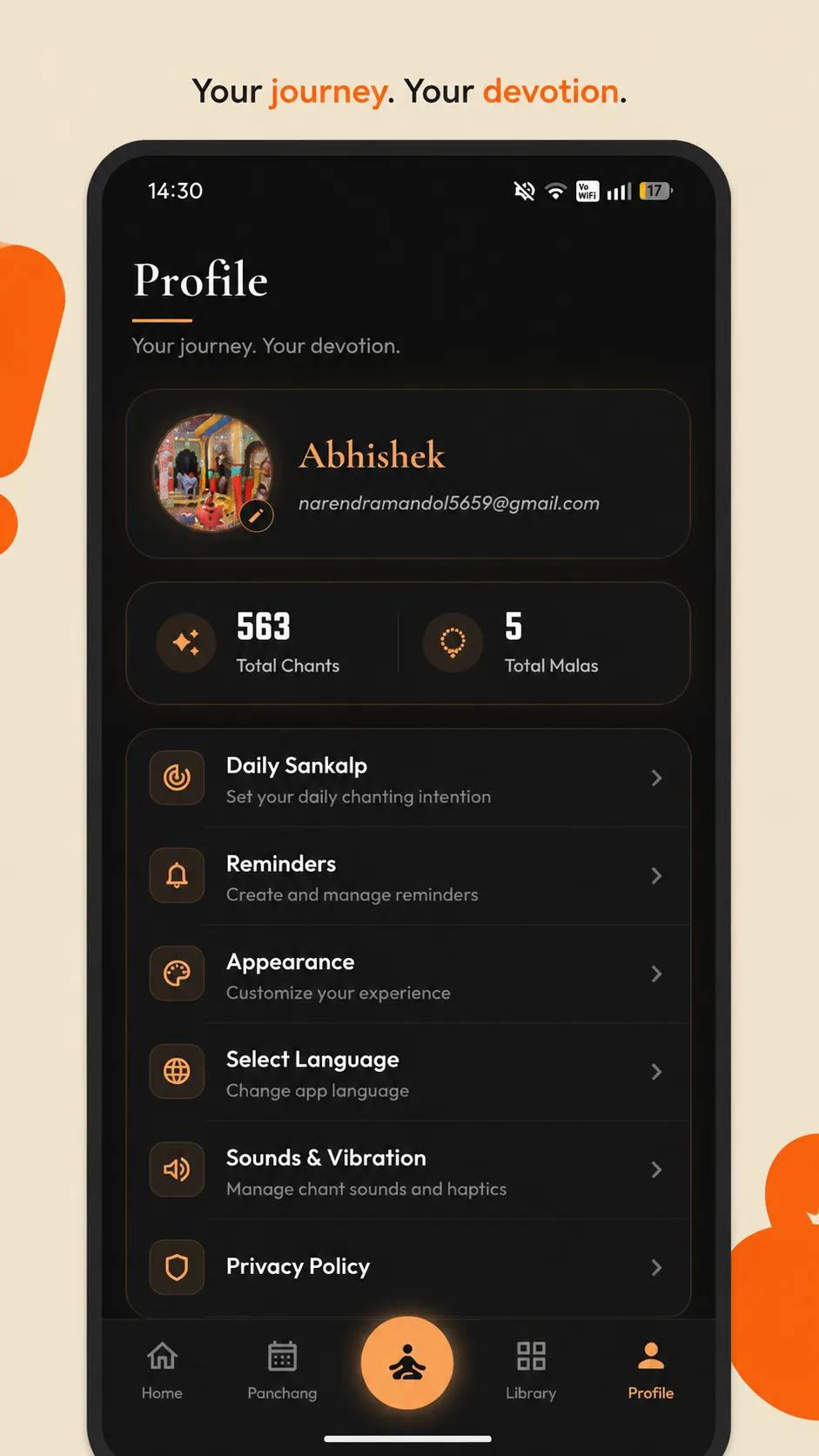 User profile statistics and configurations